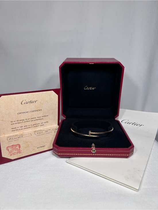 Cartier Jewelry - Cartier 18K Gold Juste Un Clou Bracelet size 19 Papers and Box included